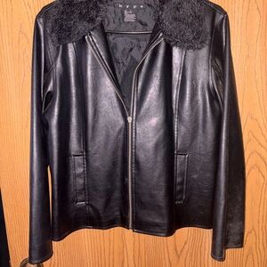 Black Faux Leather Jacket